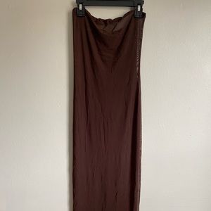 Sheer mesh tube dress